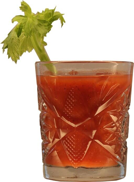 Bloody Mary drink. Serverings tips med Selleri.