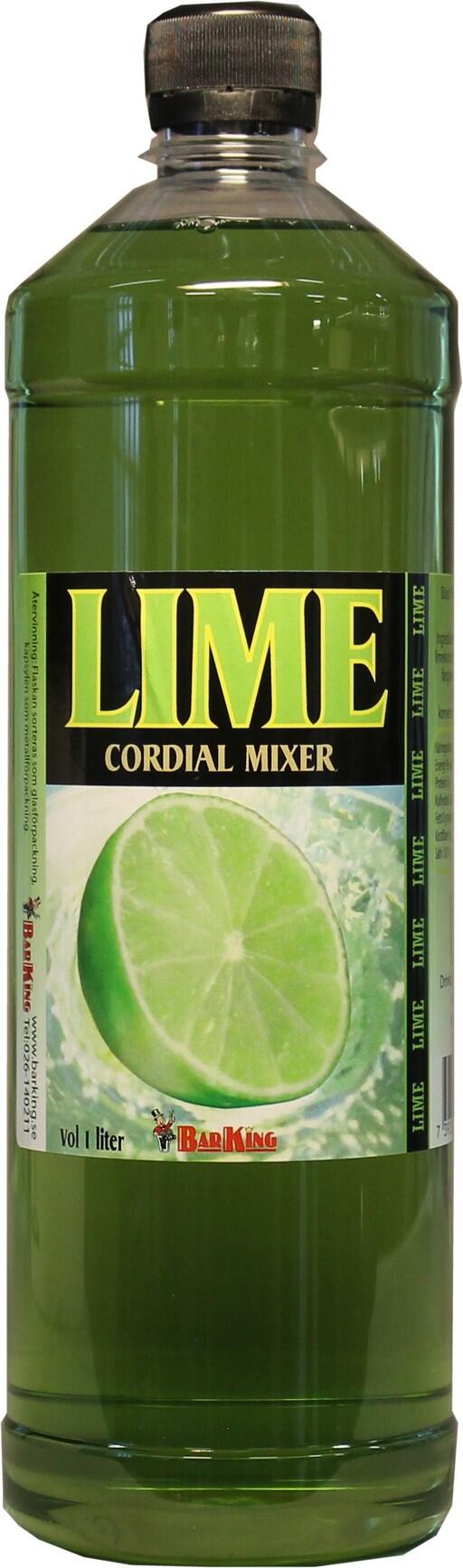 Lime Cordial 100cl, Lime och Sourmix av BarKing.