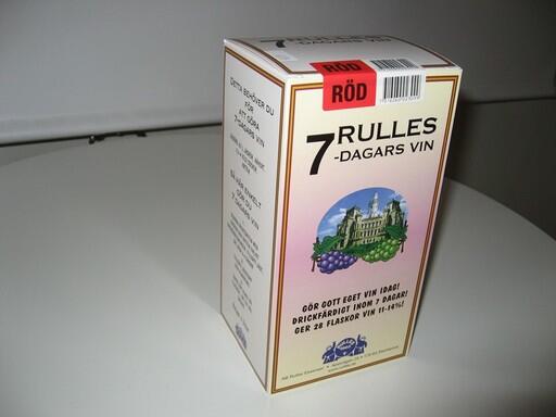 Röd Vin Rulles 7 dagars 1 Liters.