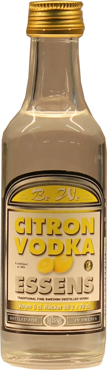 Citronvodkaessens blandas med renat brännvin.