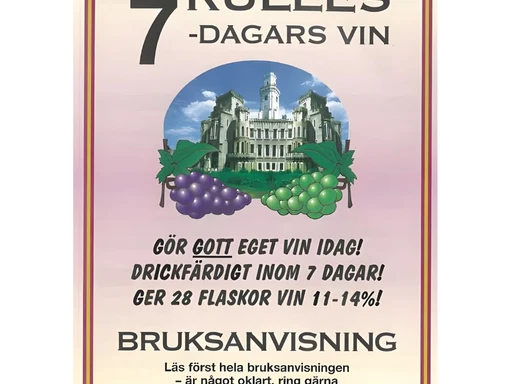 Instruktioner: Rulles 7-dagars vin